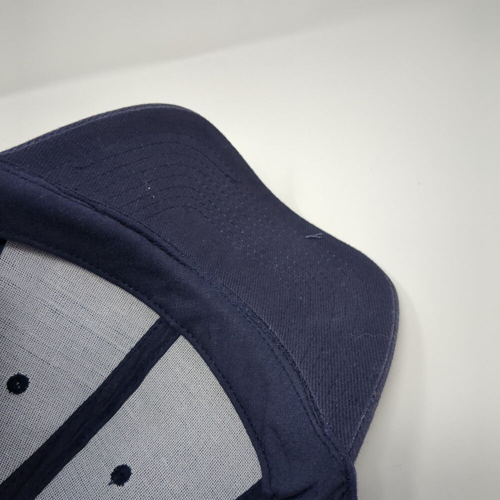 Basic Editions Slideback Hat Blue One Size Adjustable Solid Blank - Picture 7 of 9
